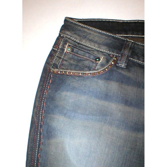 NWT $248 Womens Jeans Antik Denim 31 32 X 32 Designer Studs Gray Skinny New USA - Picture 5 of 6